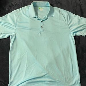 Izod blue short sleeve golf polo shirt. Size Large